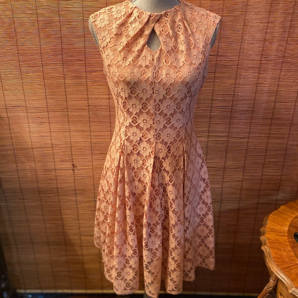 NWT Danny and Nicole Blush Pink Lace Dress Size 6